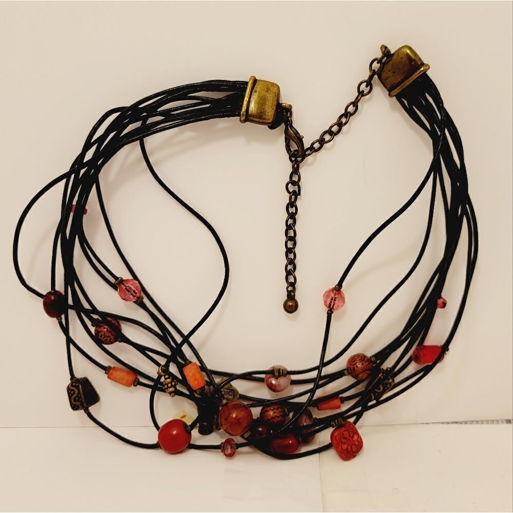 Chico's Beaded Multi-Strand Necklace. - Picture 2 of 10